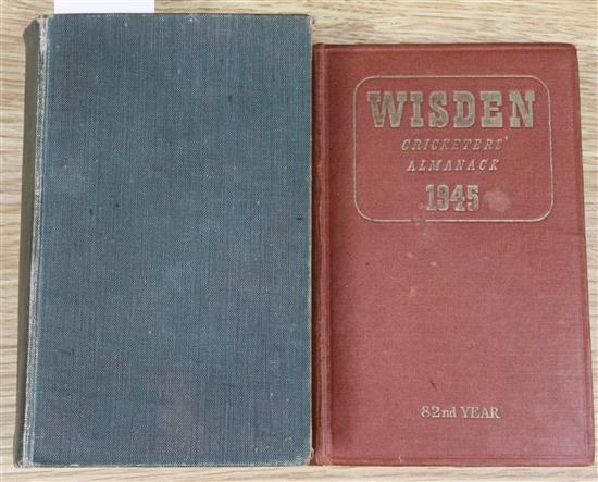 A Wisden Cricketers Almanack for 1922, hardback, rebound